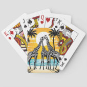 Jeu De Cartes Giraffes sur la plage (dos)
