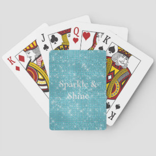 Jeu De Cartes Girl Aqua Blue Glitzy Sparkle