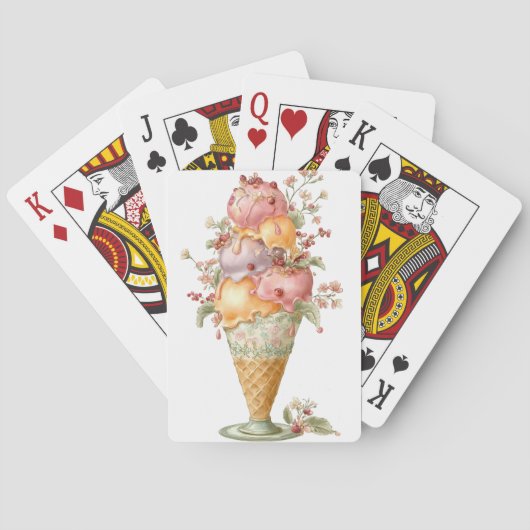 JEU DE CARTES GLACE ÉTÉ PASTEL PECHE & ROSE (dos)