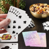 Jeu De Cartes Glam Iridescente Parties scintillant colorée perso (In Situ)