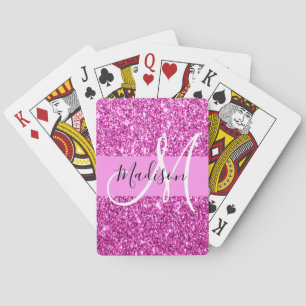 Jeu De Cartes Glam Pink & Magenta Parties scintillant Étincelle 