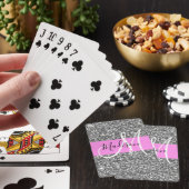 Jeu De Cartes Glam Pink & Silver Parties scintillant étincelles  (In Situ)