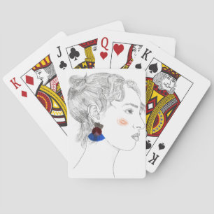 Jeu De Cartes Glance Sketch - Portrait