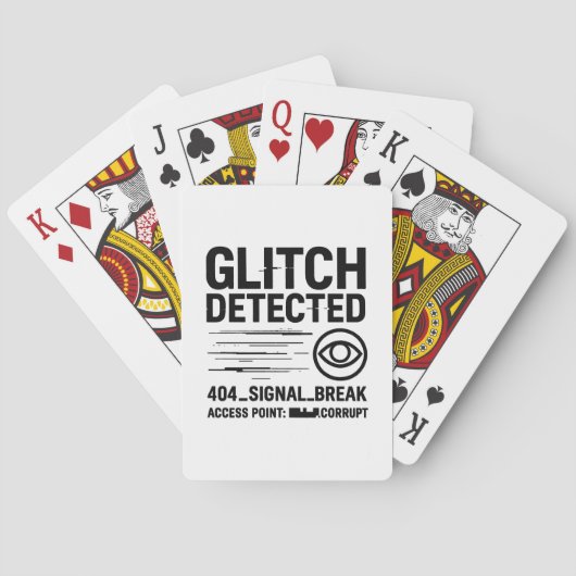 Jeu De Cartes GLITCH DÉTECTÉ - Transmission du signal endommagé (dos)