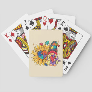 Jeu De Cartes Gnome mignonne, tournesol et Sensibilisation sur l