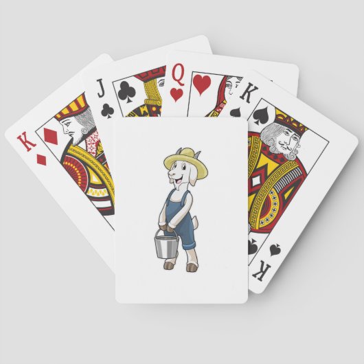 Jeu De Cartes Goat as Farmer with Bucket (dos)