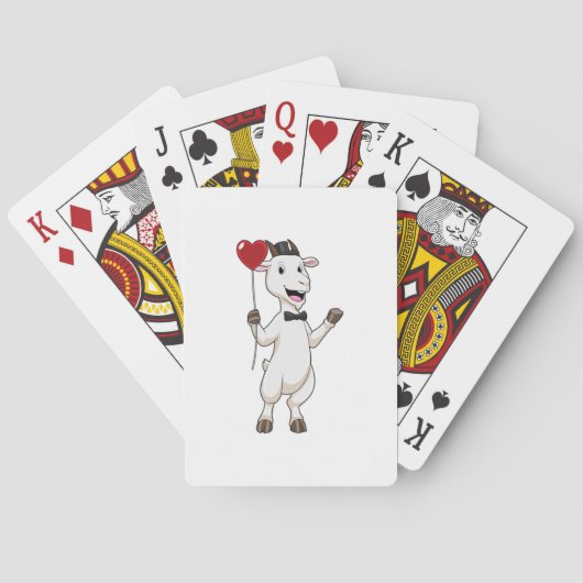 Jeu De Cartes Goat as Groom avec Heart Balloon (dos)