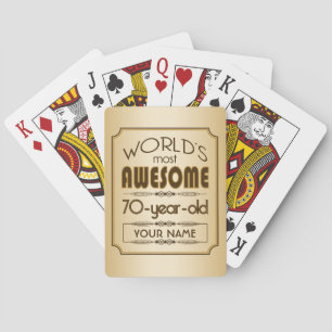 Jeu De Cartes Gold 70th Anniversaire Célébration Monde meilleur