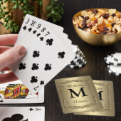 Jeu De Cartes Gold Customized Monogrammed Playing Cards (In Situ)