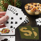 Jeu De Cartes Gold Encrusted dollar Sign (In Situ)
