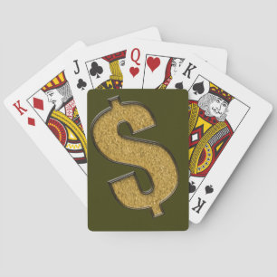 Jeu De Cartes Gold Encrusted dollar Sign