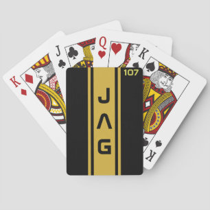 Jeu De Cartes Gold et Black Racing Stripes Jouer des cartes