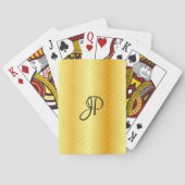 Jeu De Cartes Gold Look Modèle Monogramme élégant tendance (dos)