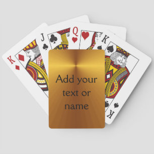 Jeu De Cartes Gold Metallic Look Cartes personnalisées Ajouter V