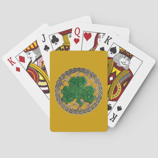 Jeu De Cartes Gold Shamrock on Celtic Knots Playing Cards (dos)