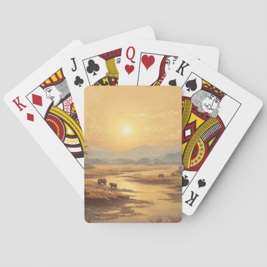 Jeu De Cartes Golden Desert Sunset Dunes Playing Cards (dos)