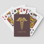 Jeu De Cartes Golden Double Snake Caduceus (dos)