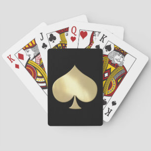 Jeu De Cartes Golden Metal Spade Poker Jouer Cartes
