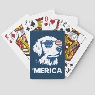 Jeu De Cartes Golden Retriever 4 juillet Merica