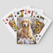 Jeu De Cartes Golden Retriever avec oeufs de Pâques (dos)