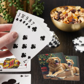 Jeu De Cartes Golden Retriever by the Toy Train Christmas (In Situ)