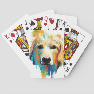Jeu De Cartes Golden Retriever Chien Nature sauvage Peinture ani