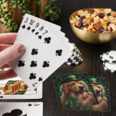 Jeu De Cartes Golden Retriever Dog in St. Patrick's Day (In Situ)