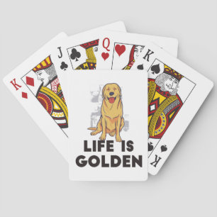 Jeu De Cartes Golden Retriever Dog - La vie est dorée