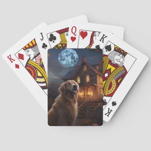 Jeu De Cartes Golden Retriever Halloween effroi (dos)