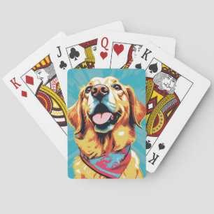 Jeu De Cartes Golden Retriever Pop Art Jouer & Chaleureux Design
