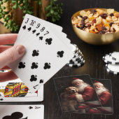 Jeu De Cartes Golden Retriever with Santa Clause Christmas (In Situ)