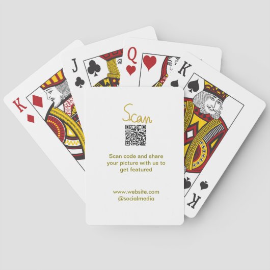 Jeu De Cartes Golden Scan QR code parties scintillant simple élé (dos)