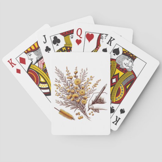 Jeu De Cartes Golden Wattle Flower (dos)