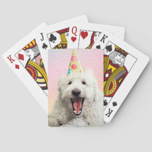 Jeu De Cartes Goldendoodle avec Casquette du Parti