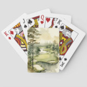 Jeu De Cartes Golf d'aquarelle artistique (dos)