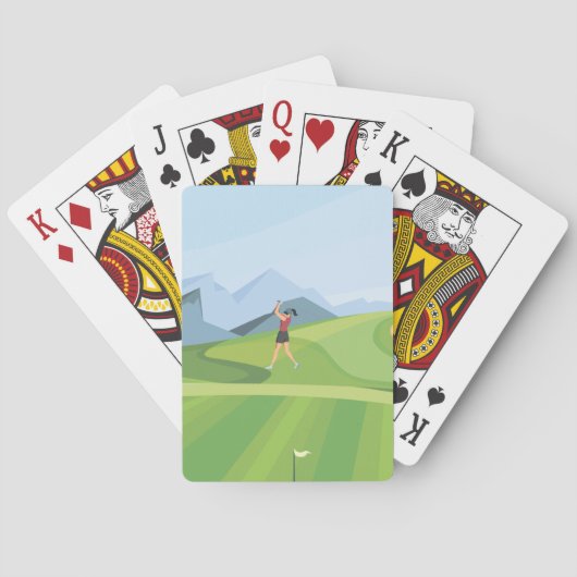 Jeu De Cartes Golf de golf sur vert   (dos)