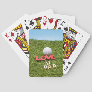 Jeu De Cartes Golf fête des pères balle de golf avec amour sur v