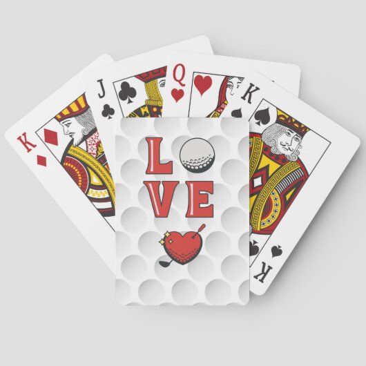Jeu De Cartes Golf Funny Saying LOVE  for Golfer (dos)