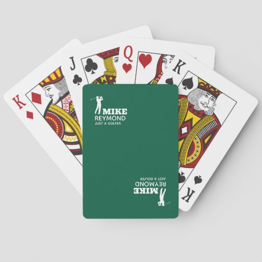 Jeu De Cartes Golf Green Playing Cards for a Golfer (dos)