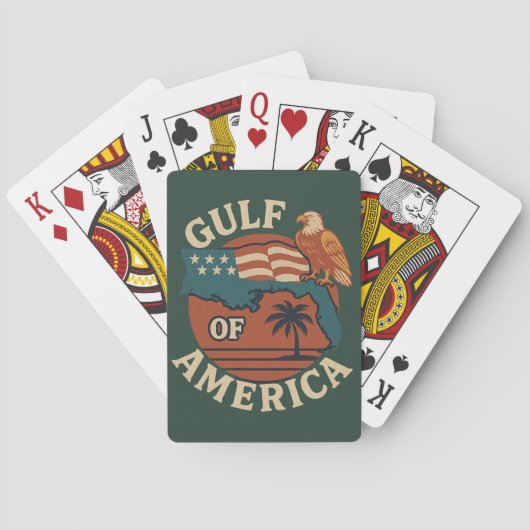 Jeu De Cartes Golfe d'Amérique Rétro (dos)