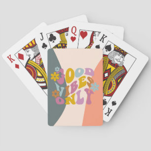 Jeu De Cartes Good Vibes seulement Citation Retro 60s Hippie Des