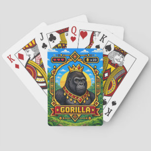 Jeu De Cartes Gorilla Rétro Art Pixel 8 Bits