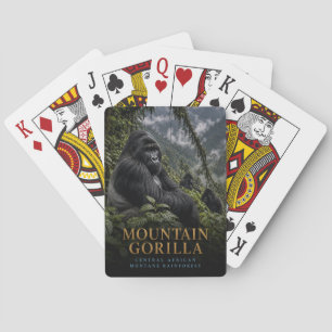 Jeu De Cartes Gorille des montagnes Poker ANIMALS Forêt tropical
