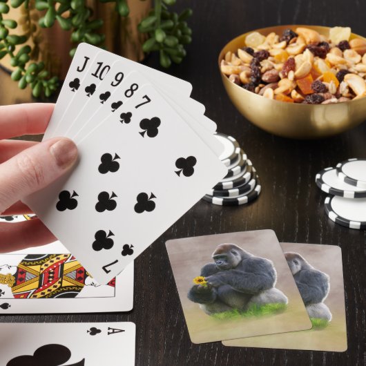 Jeu De Cartes Gorille et marguerite jaune (In Situ)
