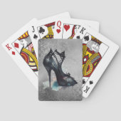 Jeu De Cartes Goth Vogue Grunge | Turquoise Splash Stiletto haut (dos)