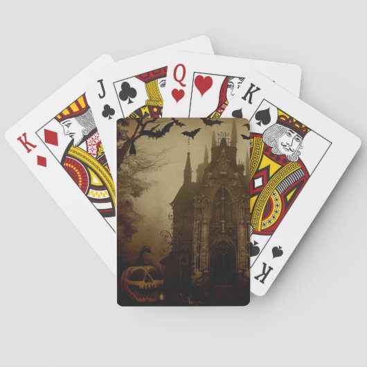 Jeu De Cartes Gothique/Halloween/automne/citrouille (dos)