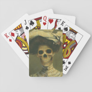 Jeu De Cartes Gothique Squelette Lady Jouer Des Cartes