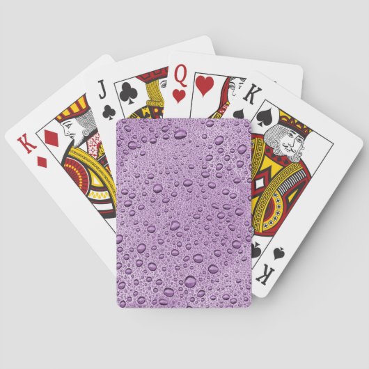 Jeu De Cartes gouttelettes d'eau violette (dos)