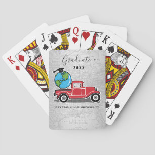 Jeu De Cartes Graduation Vintage Camion Rouge Grad Casquette Wor