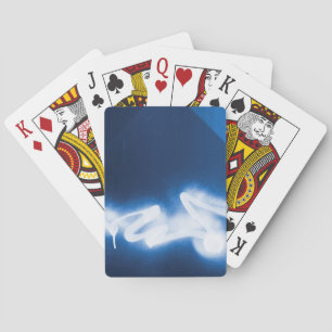 Jeu De Cartes Graffiti pulvérisé sur métal bleu